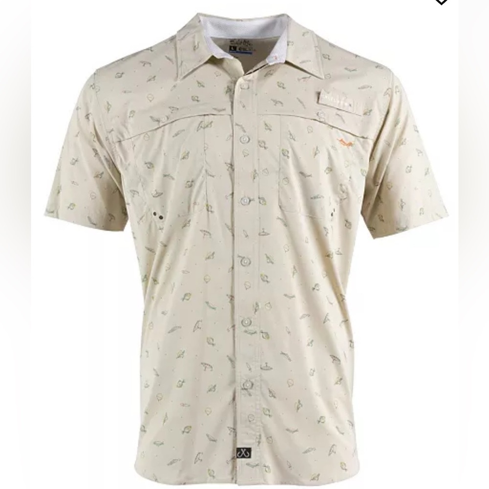 Men's Fish N Lures Performance Woven Short Sleeve Shirt - XXL